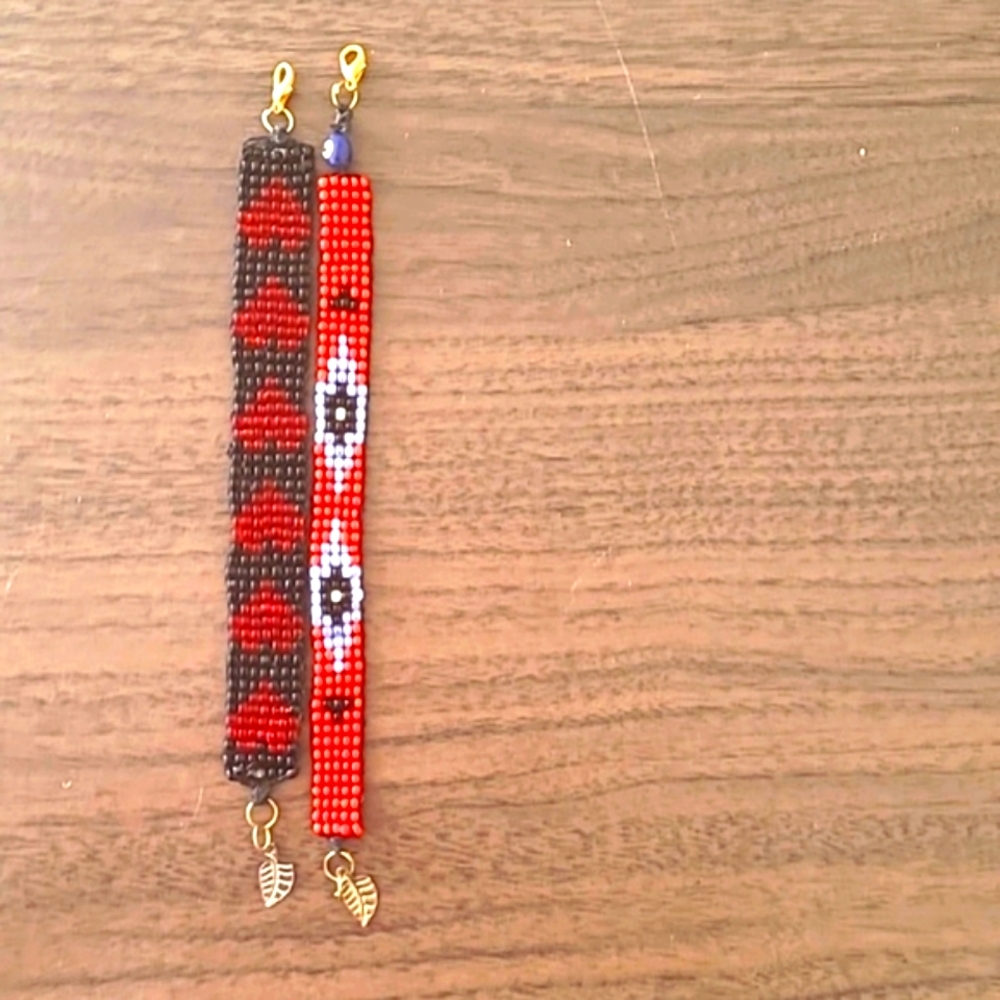 New !Women diy woven bead bracelets-2 pcs.